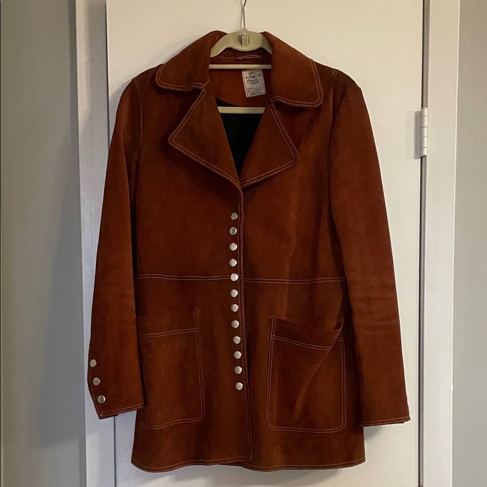 We The Free Chestnut/Saddle Brown Suede Coat/Jacket